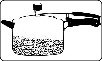 Capacity for liquid or frothing foods: half full